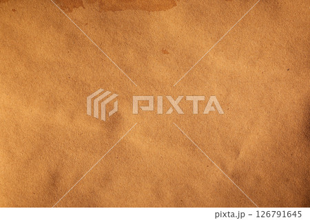 Crumpled Kraft backgrounds paper with brown stains 126791645