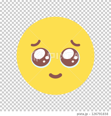 可愛的笑臉和淚眼表情符號 - 請求、感情、愛、尊重和幸福的材料 126791838