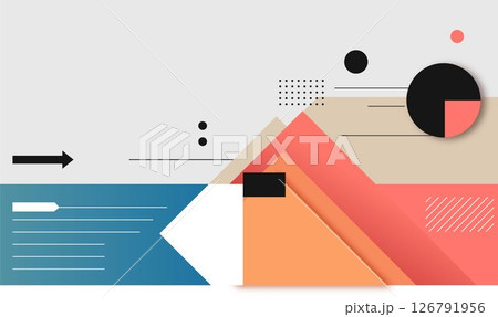 flat style geometric abstract background, 3 d flat style geometric abstract background, 3 d 126791956