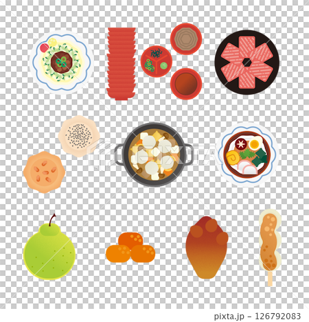 Iwate gourmet illustration set 2 Iwate gourmet illustration set 2 126792083