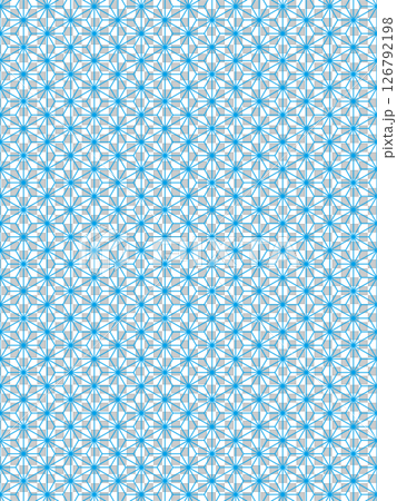 水色の麻の葉の背景 126792198