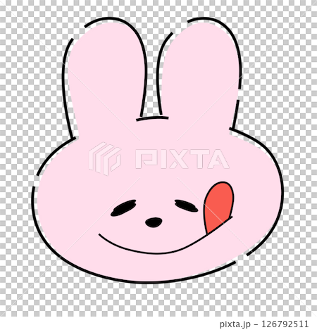 おいしいと思うピンクのうさぎイラスト30 126792511