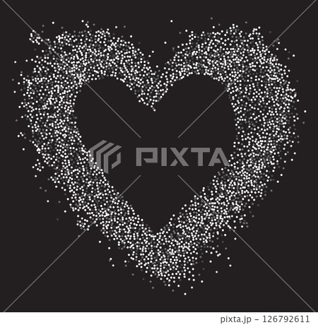 Heart shaped frame gray powder splash Heart shaped frame gray powder splash 126792611