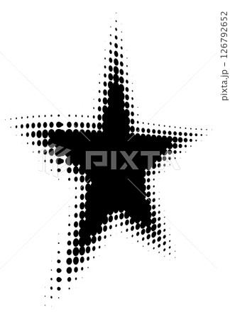 Halftone star design element 126792652