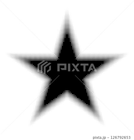 Halftone star design element Halftone star design element 126792653