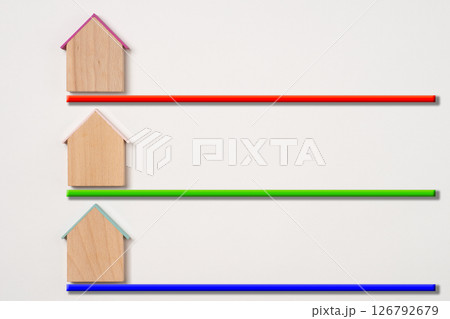 家の3つのチェックポイントためのフレーム 家の3つのチェックポイントためのフレーム 126792679