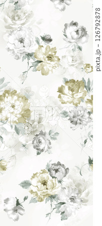 Artistic Geometric Floral Scrollwork Hand Drawn Patterns 126792878