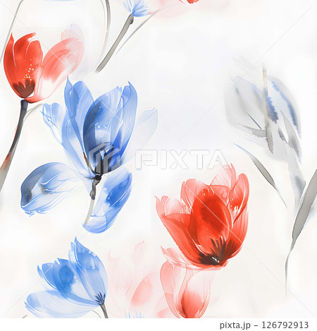 Artistic Geometric Floral Scrollwork Hand Drawn Patterns 126792913