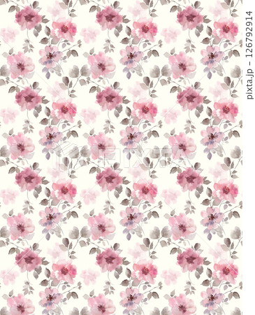 Artistic Geometric Floral Scrollwork Hand Drawn Patterns 126792914