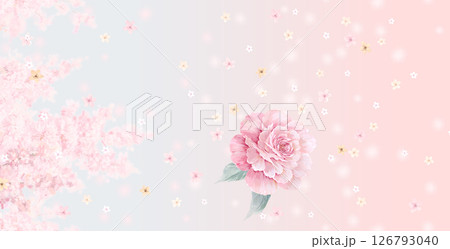 Harmonious Geometric Shapes with Floral Scroll Motif Illustrations 126793040