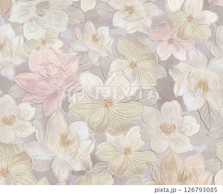 Unique Hand Painted Geometric and Curly Floral Design Artworks 126793085