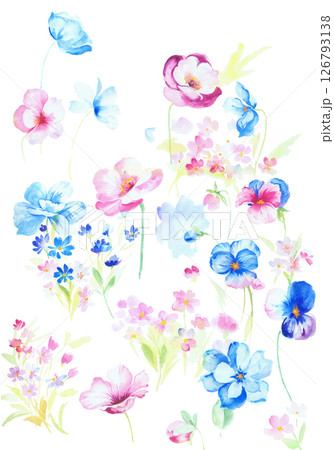 Unique Hand Painted Geometric and Curly Floral Design Artworks Unique Hand Painted Geometric and Curly Floral Design Artworks 126793138