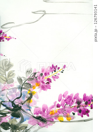 Unique Hand Painted Geometric and Curly Floral Design Artworks Unique Hand Painted Geometric and Curly Floral Design Artworks 126793141