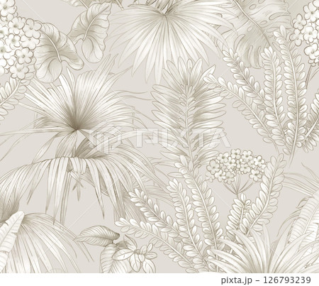 Elegant Handmade Geometric Floral Scroll Pattern Compositions 126793239