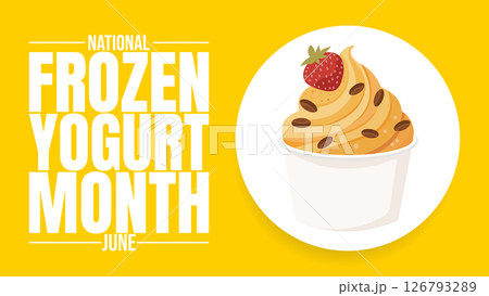 Celebrate National Frozen Yogurt Month, Scoop Into Summer design templet Celebrate National Frozen Yogurt Month, Scoop Into Summer design templet 126793289
