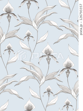 Modern Geometric and Curly Floral Pattern Hand Drawn Art Pieces Modern Geometric and Curly Floral Pattern Hand Drawn Art Pieces 126793357