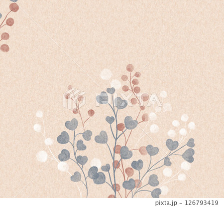 Modern Geometric and Curly Floral Pattern Hand Drawn Art Pieces Modern Geometric and Curly Floral Pattern Hand Drawn Art Pieces 126793419