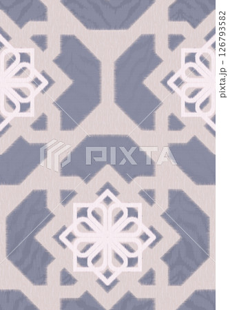 Timeless Geometric Shapes Blended with Floral Scrollwork Drawings 126793582