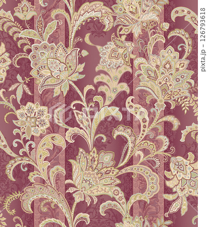 Stunning Hand Painted Geometric Floral Scroll Pattern Creations Stunning Hand Painted Geometric Floral Scroll Pattern Creations 126793618