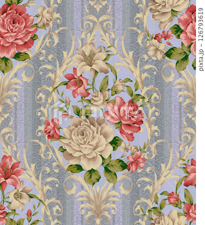 Stunning Hand Painted Geometric Floral Scroll Pattern Creations Stunning Hand Painted Geometric Floral Scroll Pattern Creations 126793619