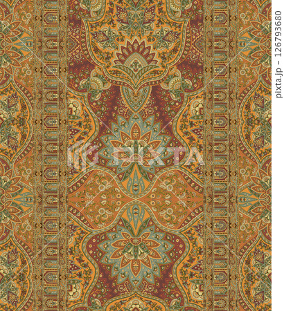 Stunning Hand Painted Geometric Floral Scroll Pattern Creations 126793680