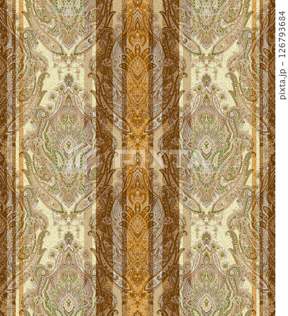 Stunning Hand Painted Geometric Floral Scroll Pattern Creations 126793684