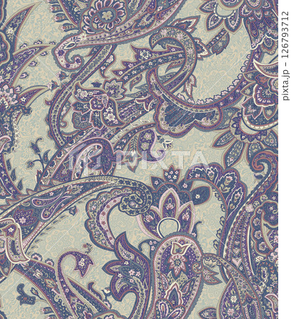 Stunning Hand Painted Geometric Floral Scroll Pattern Creations 126793712