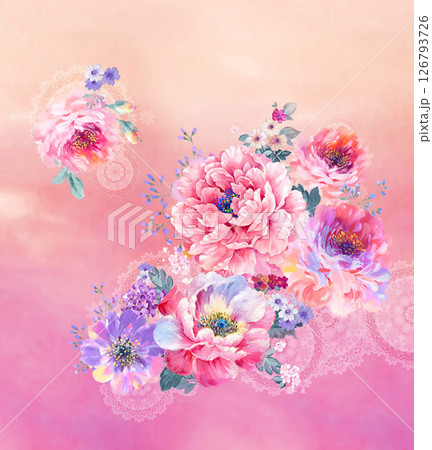 Inspired Geometric Floral Scrollwork Hand Drawn Illustrations Inspired Geometric Floral Scrollwork Hand Drawn Illustrations 126793726