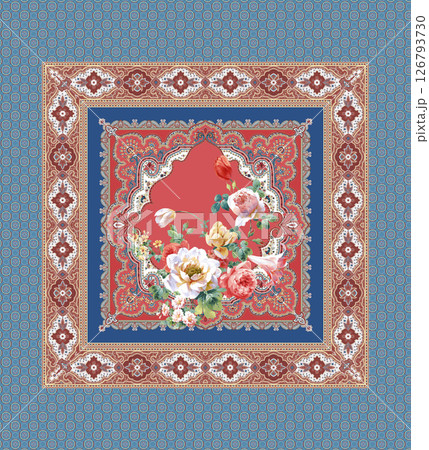 Inspired Geometric Floral Scrollwork Hand Drawn Illustrations Inspired Geometric Floral Scrollwork Hand Drawn Illustrations 126793730