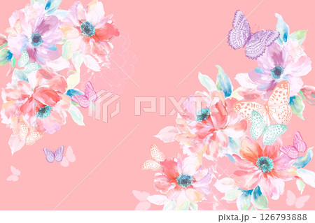 Modern Fusion of Geometric Shapes and Floral Scroll Motifs 126793888