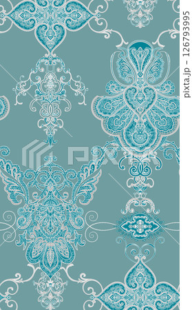 Distinctive Hand Illustrated Geometric Scroll and Floral Designs Distinctive Hand Illustrated Geometric Scroll and Floral Designs 126793995