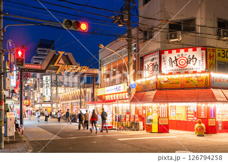 《大阪府》通天閣をのぞむ新世界の夜景 《大阪府》通天閣をのぞむ新世界の夜景 126794258