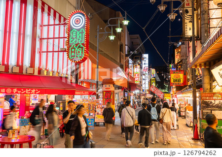 《大阪府》通天閣をのぞむ新世界の夜景 《大阪府》通天閣をのぞむ新世界の夜景 126794262