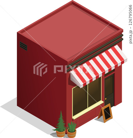 Isometric classic patisserie bakery shop Isometric classic patisserie bakery shop 126795066