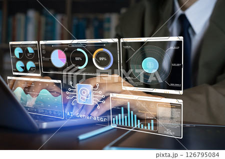 Business Concept of AI Innovation in Industry 5.0, Future System Development, AI Generation 126795084