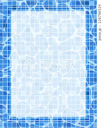 透明な水の水面のイラスト 126796524