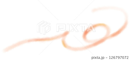 シンプルな勢いのある細い柔らかなオレンジ色のライン	 126797072