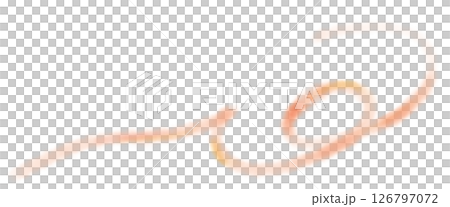シンプルな勢いのある細い柔らかなオレンジ色のライン	 126797072