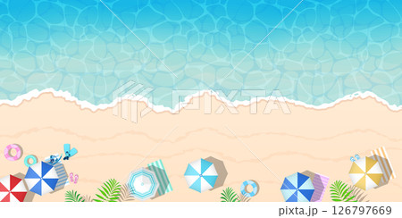 美しい海と波打ち際 126797669