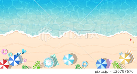 美しい海と波打ち際 126797670