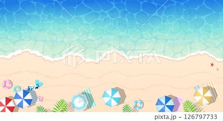 美しい海と波打ち際 126797733
