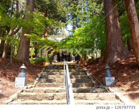 箟峯寺 参道(石段) 126797735