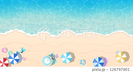 美しい海と波打ち際 126797801