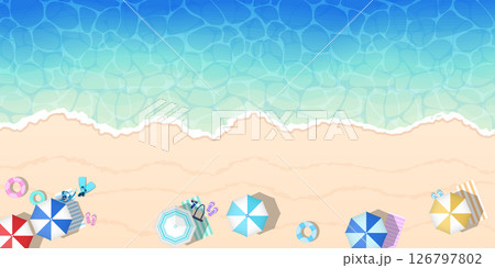 美しい海と波打ち際 126797802