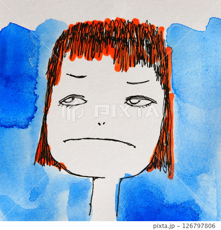 不満顔の女性 不満顔の女性 126797806