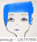 青髪の女性 126797808