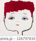 不安な表情の女性の顔 126797810