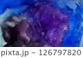 青紫の水彩絵具 背景素材 126797820
