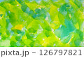 黄緑の水彩絵具 背景素材 126797821