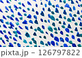 青色の水彩絵具 斑点模様 126797822